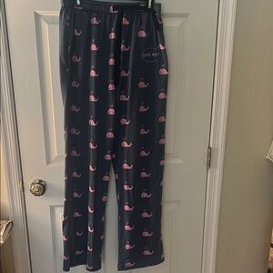 Boxercraft Navy and Pink Whale Pajama Pants